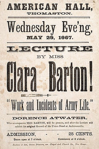 Clara Barton's lectures