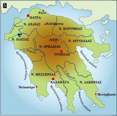 Η επανάσταση ξεκινά στην Ελλάδα από την Πελοπόννησο