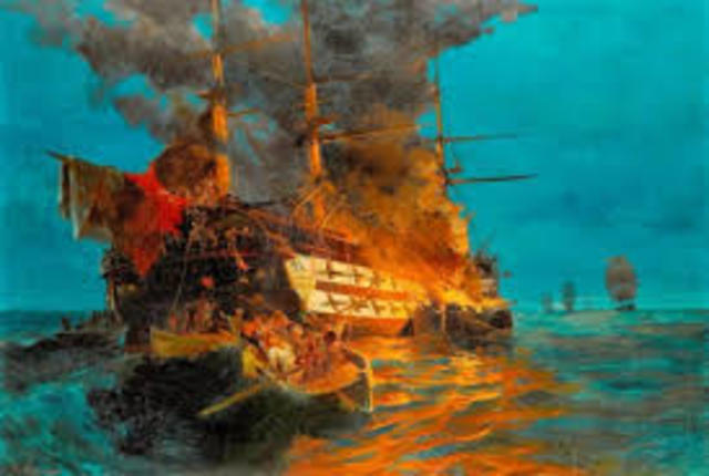 Ανατίναξη της τουρκικής ναυαρχίδας από τον Κανάρη