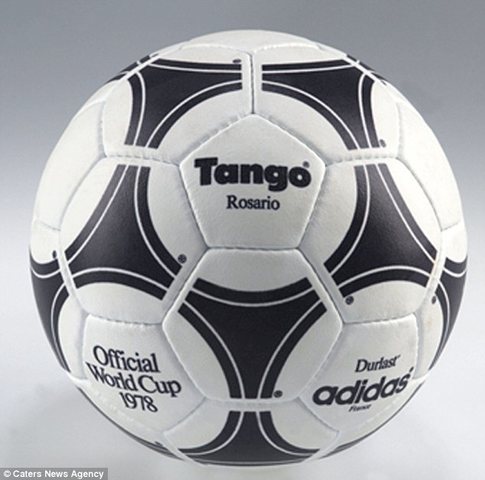 The ball that was used in the 1978 world cups in Argentina