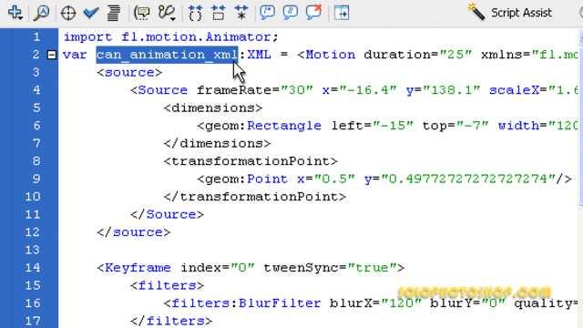 Lenguaje de programación actionscript.