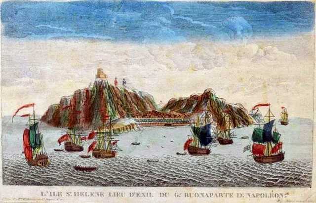 Napoleon is sent into exile, St. Helena