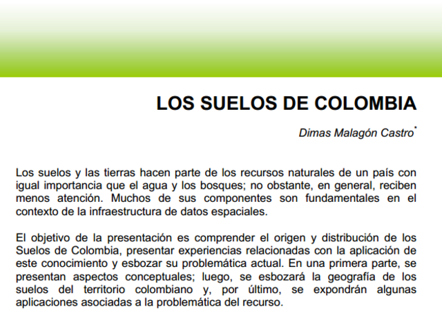 Los Suelos de Colombia