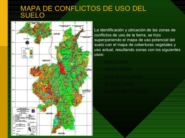 Zonificación de los conflictos de uso de las tierras en Colombia