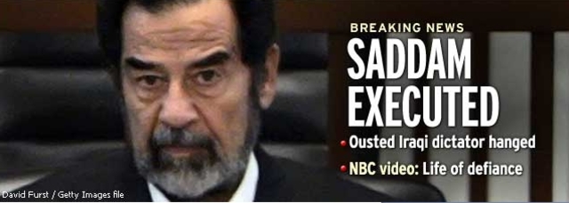 Saddam Hussein executed