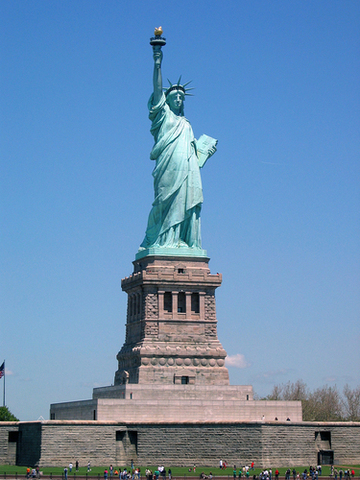 The Statue of Liberty was put up in New York City
