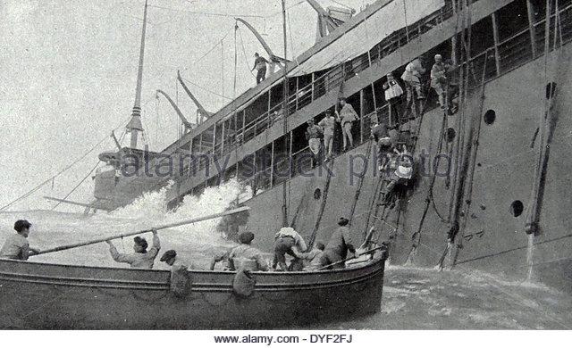 Sinking of French liner