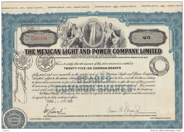 THE MEXICAN LIGHT AND POWER CO.