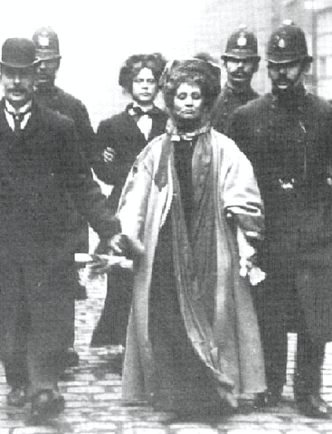 Suffragettes eisen vrouwen om te gaan stemmen in  Groot-Brittannië