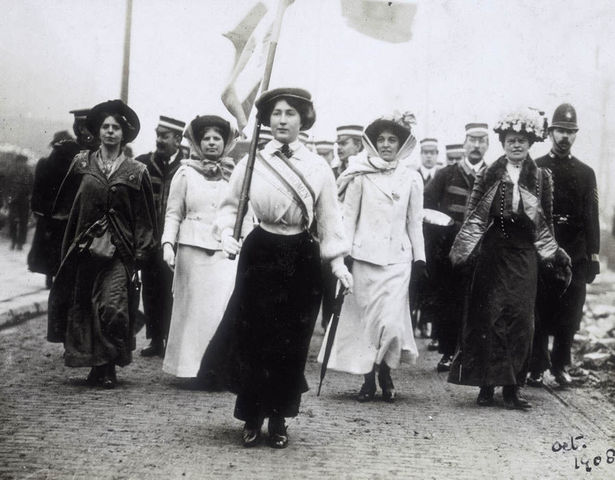 Suffragettes strijden voor vrouwen stem recht in Groot Brittannie