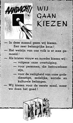 In Belgie mochten vrouwen pas in 1949 stemmen