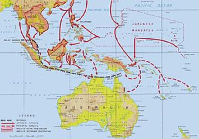 The US force for Japan to stop marching towards Australia