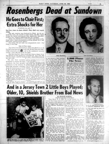 Rosenbergs Tried and Executed for Espionage