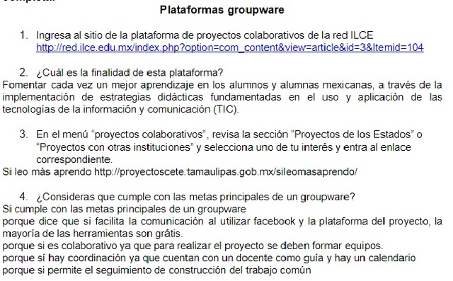 Software de trabajo colaborativo en redes (Groupware)