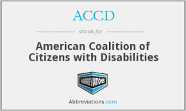 Event 3: American Coalition of Citizens with Disabilities (ACCD)