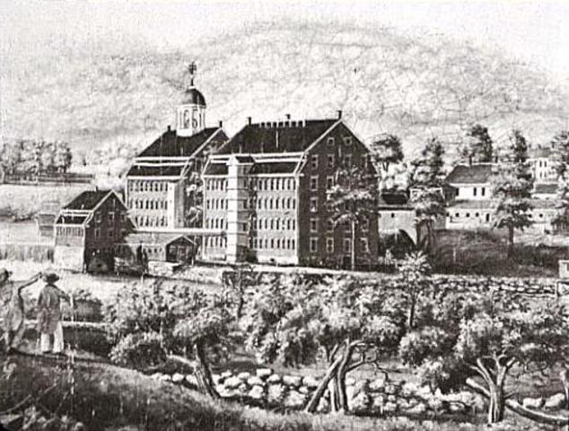 Boston Manufacturing Company founds cotton mill at Waltham, Massachusets