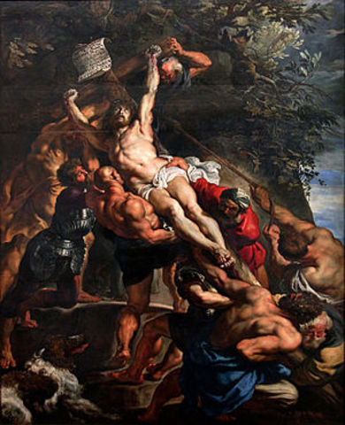 La Elevación de la Cruz. Pedro Pablo Rubens. (1610)