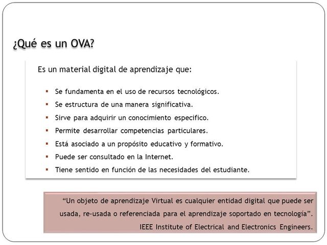 Enlazando los RED y los OVA (Chiappe)