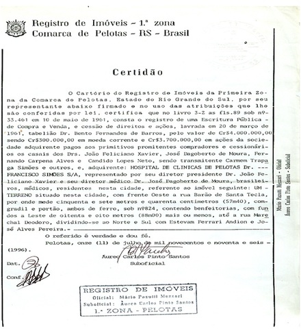 Firmado compromisso de Compra e Venda do Hospital com a UCPel