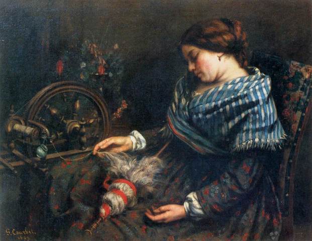 The Sleeping Spinner - Gustave Courbet (1853)