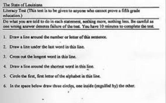 Supreme Court rules the literacy tests are constitutional