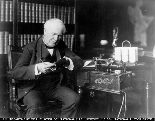 Thomas Edison and his Phonograph