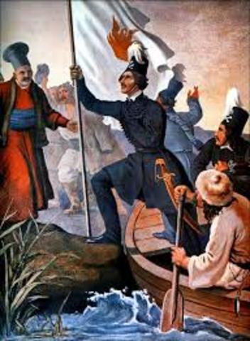 Ο Αλέξανδρος Υψηλάντης διαβαίνει τον Προύθο