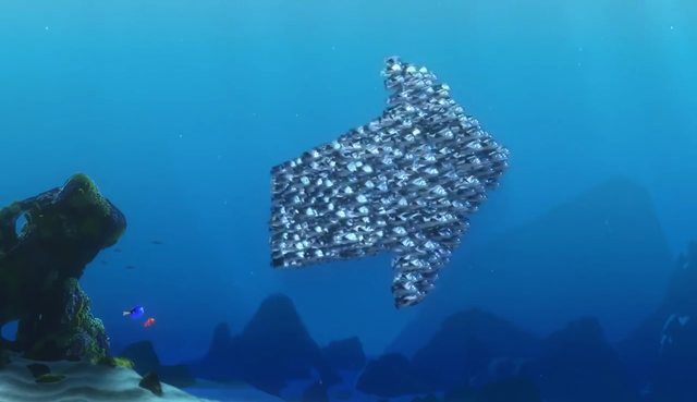 Marlin e Dory comezan o viaxe a Sidney