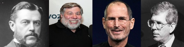 Charles Ranlett Flint y Phillip Donald Estridge (IBM)-Steve Wozniak y Steve Jobs (Apple Computer)