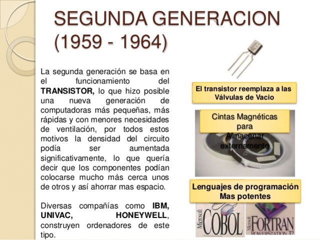 Comienza la segunda generación de computadoras