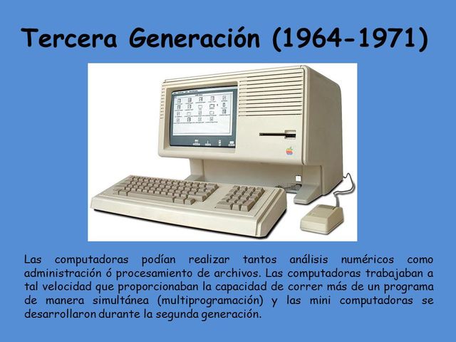 Comienza la tercer generación de computadoras