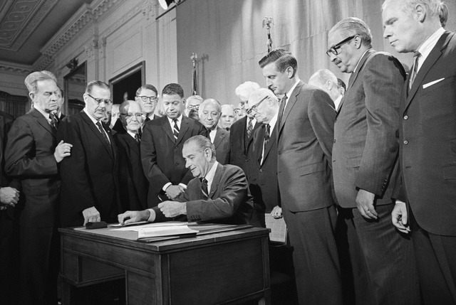 4/11/1968 President Johnson sings the Fair Houseing Act