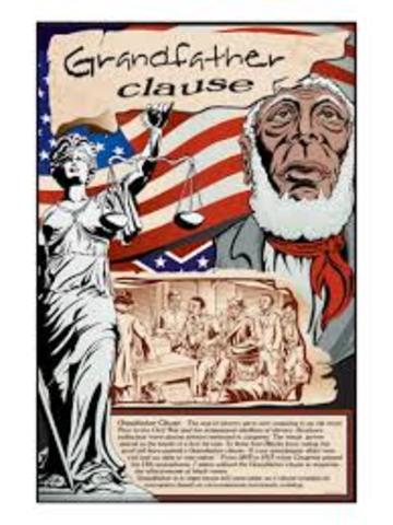 Supreme Court declares "Grandfather Clause" unconstitutional