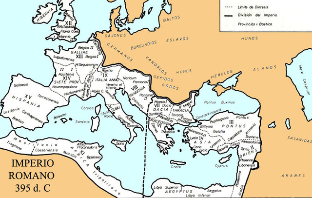 Teodosio y la division del Imperio