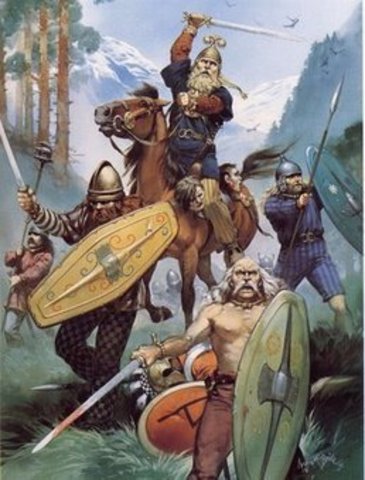 Caida del Imperio de Occidente por el bárbaro Odoacro