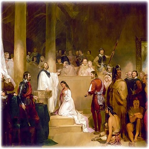 Pocahontas became Christian