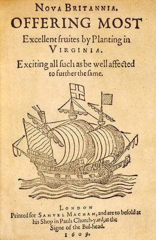 EEUU, Viginia Company distribuye panfletos