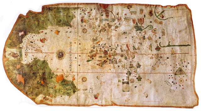Primer mapa en el que aparece América de Juan de la Cosa.