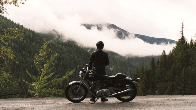 Ben buys a motorcycle and travels