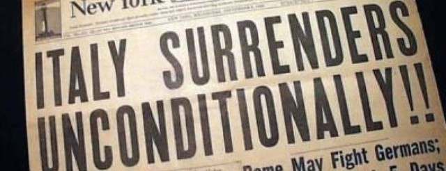 Italy Surrenders.