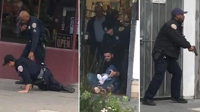 SF police investigate shootout that injured 6, including officer