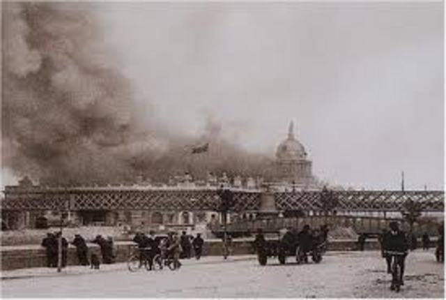 The burning of the Custom House