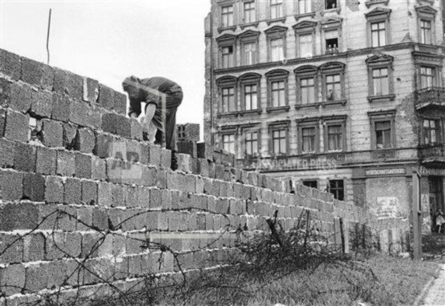 Building of Berlin Wall Begins