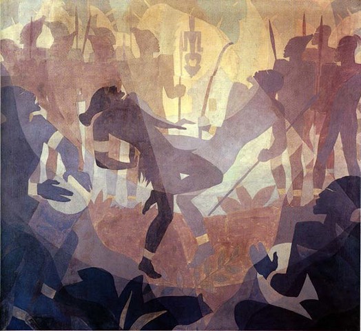 Negro in an African Setting by Aaron Douglas