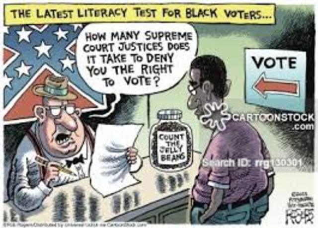 Laws to take voting rights from African-Americans