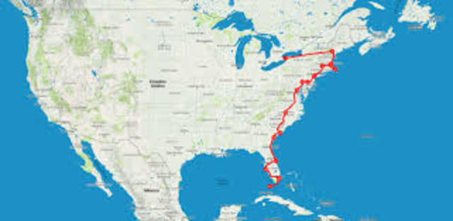 Giovanni da Verrazano explora la costa Este de Norteamérica