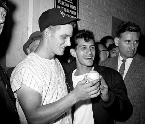Roger Maris of the Yankees Breaks Babe Ruth's Single Season Home Run Record