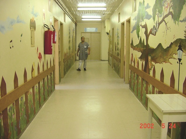 Pintura corredores da Pediatria