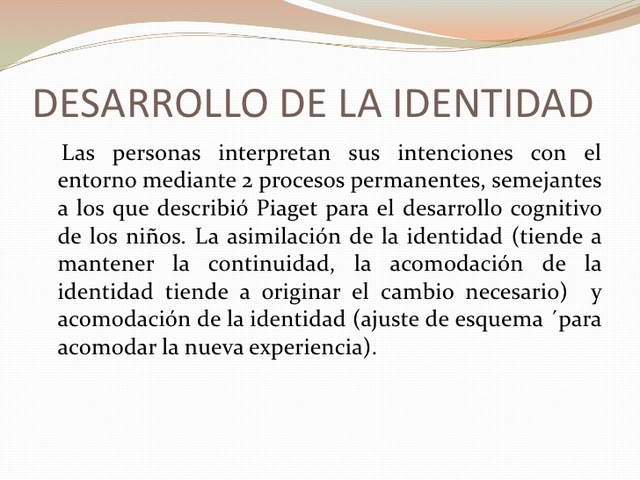Desarrollo de la identidad