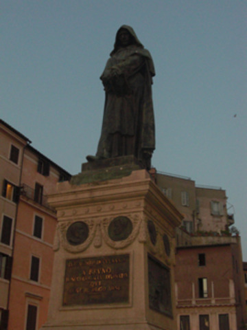 Giordano Bruno burned at the stake for heresy